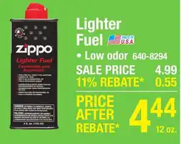 Menards Lighter Fuel offer