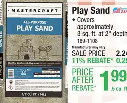 Menards Play Sand offer