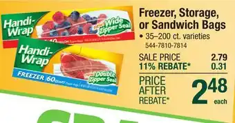 Menards Freezer, Storage, or Sandwich Bags offer