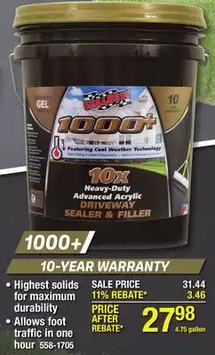 Menards DRIVEWAY SEALER & FILLERS offer