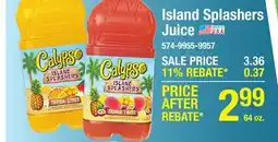 Menards Island Splashers Juice offer