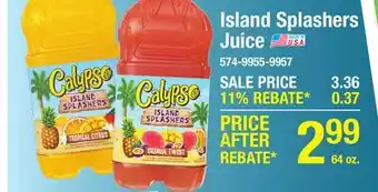 Menards Island Splashers Juice offer