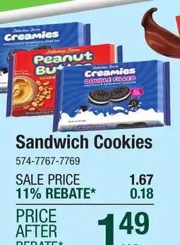 Menards Sandwich Cookies offer