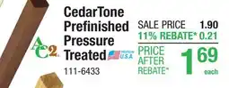 Menards CedarTone Prefinished Pressure Treated offer