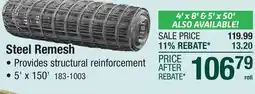 Menards Steel Remesh offer