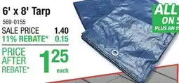 Menards 6' x 8' Tarp offer