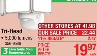 Menards Tri-Head offer