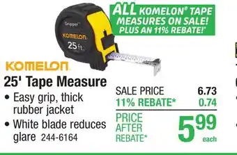 Menards 25' Tape Measure offer