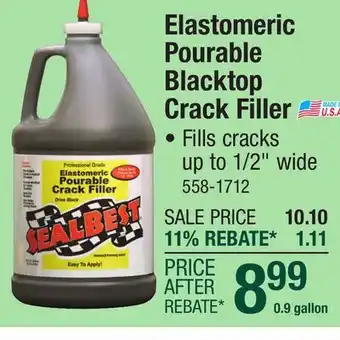 Menards Elastomeric Pourable Blacktop Crack Filler offer