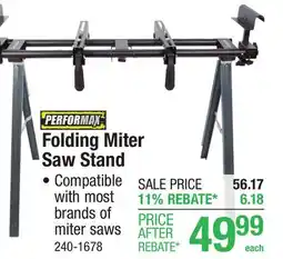 Menards PERFORMAX Folding Miter Saw Stand offer
