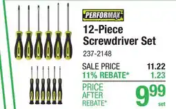 Menards 12-Piece Screwdriver Set offer