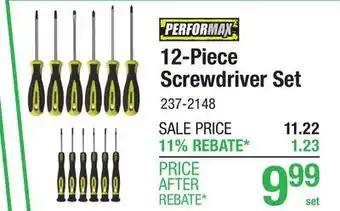 Menards 12-Piece Screwdriver Set offer