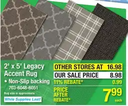 Menards 2' x 5' Legacy Accent Rug offer