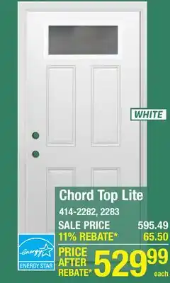 Menards Chord Top Lite offer