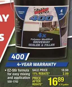 Menards DRIVEWAY SEALER & FILLERS offer