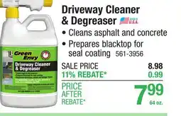 Menards Driveway Cleaner & Degreaser offer