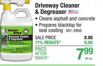 Menards Driveway Cleaner & Degreaser offer