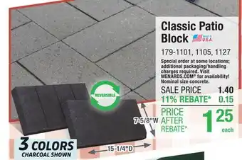 Menards Classic Patio Block offer