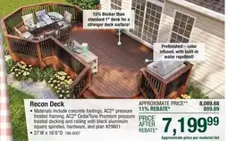 Menards Recon Deck offer