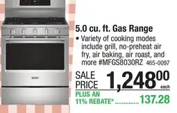 Menards 5.0 cu. ft. Gas Range offer