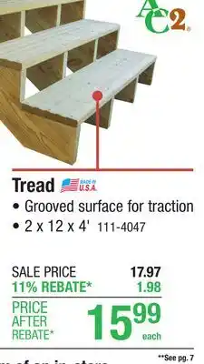 Menards Tread offer