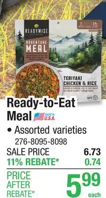 Menards Ready-to-Eat Meal offer