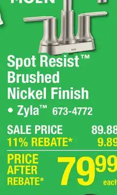 Menards Spot Resist Brushed Nickel Finish offer