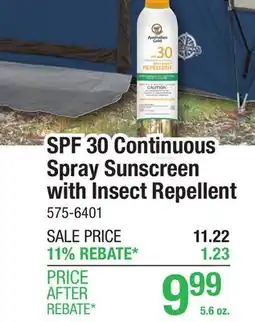 Menards SPF 30 Continuous Spray Sunscreen with Insect Repellent offer