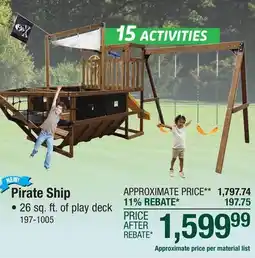 Menards Pirate Ship offer
