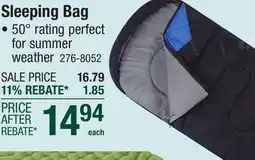 Menards Sleeping Bag offer