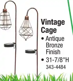 Menards Vintage Cage offer