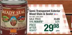 Menards Semin-Trasparent Exterior Wood Stain & Sealer offer
