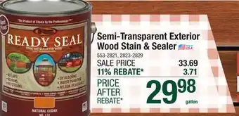 Menards Semin-Trasparent Exterior Wood Stain & Sealer offer
