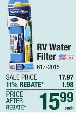 Menards RV Water Filter offer