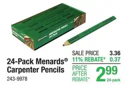Menards 24-Pack Menards Carpenter Pencils offer