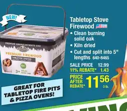 Menards Tabletop Stove Firewood offer