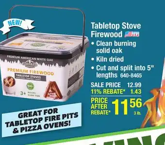 Menards Tabletop Stove Firewood offer