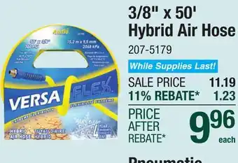 Menards 3/8 x 50' Hybrid Air Hose offer