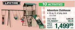 Menards Adventure Clubhouse offer