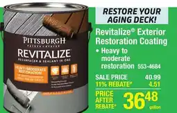 Menards Revitalize Exterior Restoration Coating offer