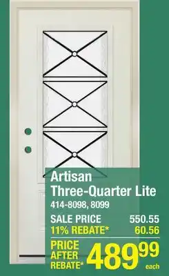 Menards Artisan Three-Quarter Lite offer