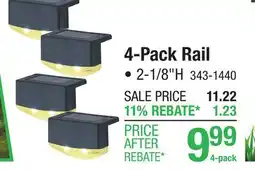 Menards 4-Pack Rail offer