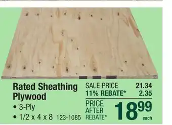 Menards Rated Sheathing Plywood offer