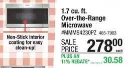 Menards 1.7 cu. ft. Over-the-Range Microwave offer