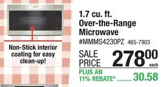 Menards 1.7 cu. ft. Over-the-Range Microwave offer
