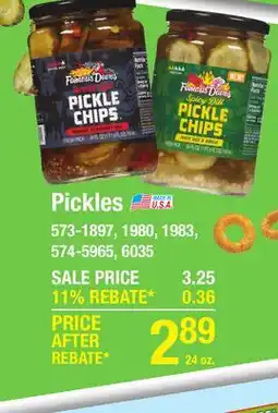 Menards Pickles offer