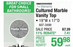 Menards Cultured Marble Vanity Top offer