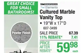 Menards Cultured Marble Vanity Top offer
