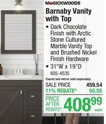 Menards Barnaby Vanity with Top offer