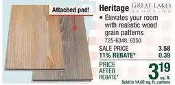 Menards Heritage offer